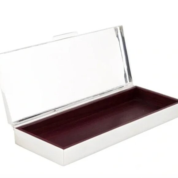 NEW RALPH LAUREN CHERRINGTON SILVERPLATE OBLONG THIN BOX - Picture 2 of 12